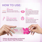 Instructions on how to use Queen Tape with a pink background  Morning Within