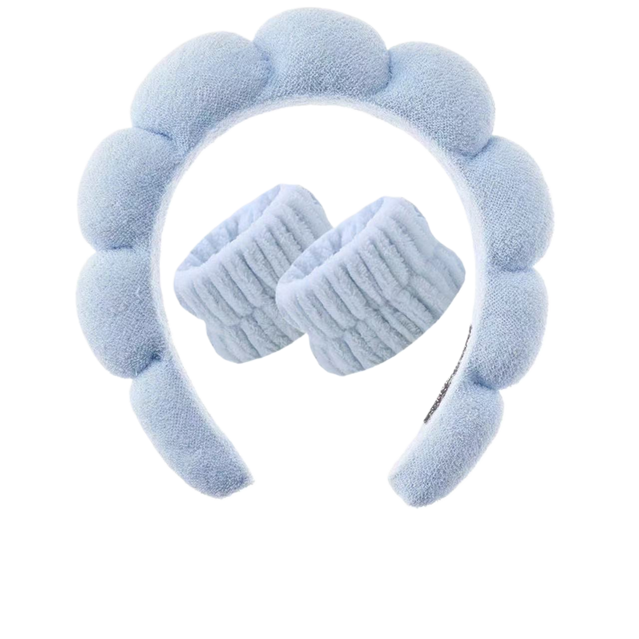 Soft Cloud Headband and Wristband Set in Blue – Morning Within
