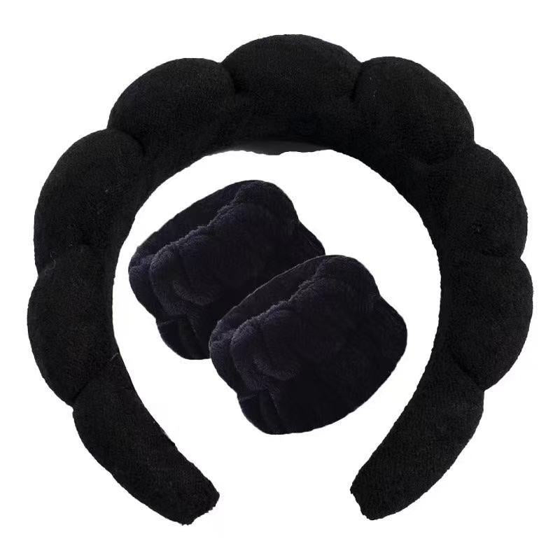 Soft Cloud Headband and Wristband Set in Black – Morning Within