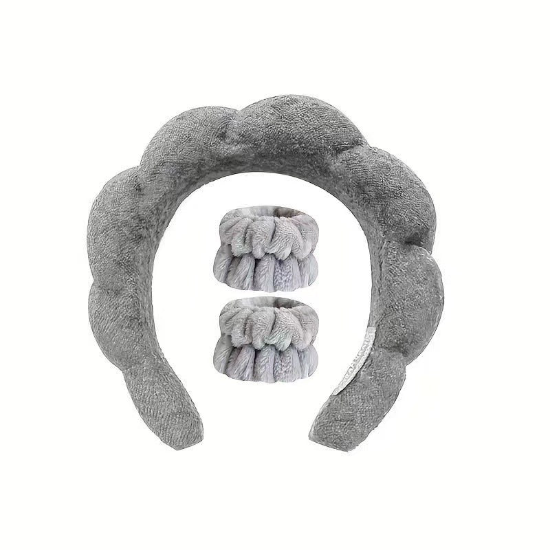 Soft Cloud Headband and Wristband Set in Grey – Morning Within