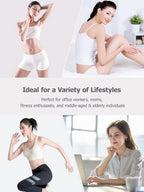 A collage of women wearing white athletic wear with text about the versatility of Lifestyles. Morning Within